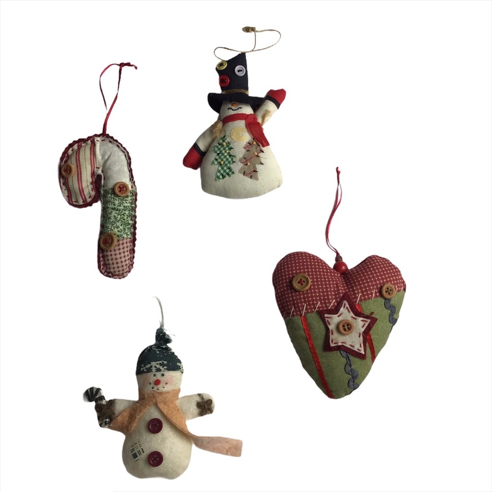 Quilted Christmas Theme Ornaments